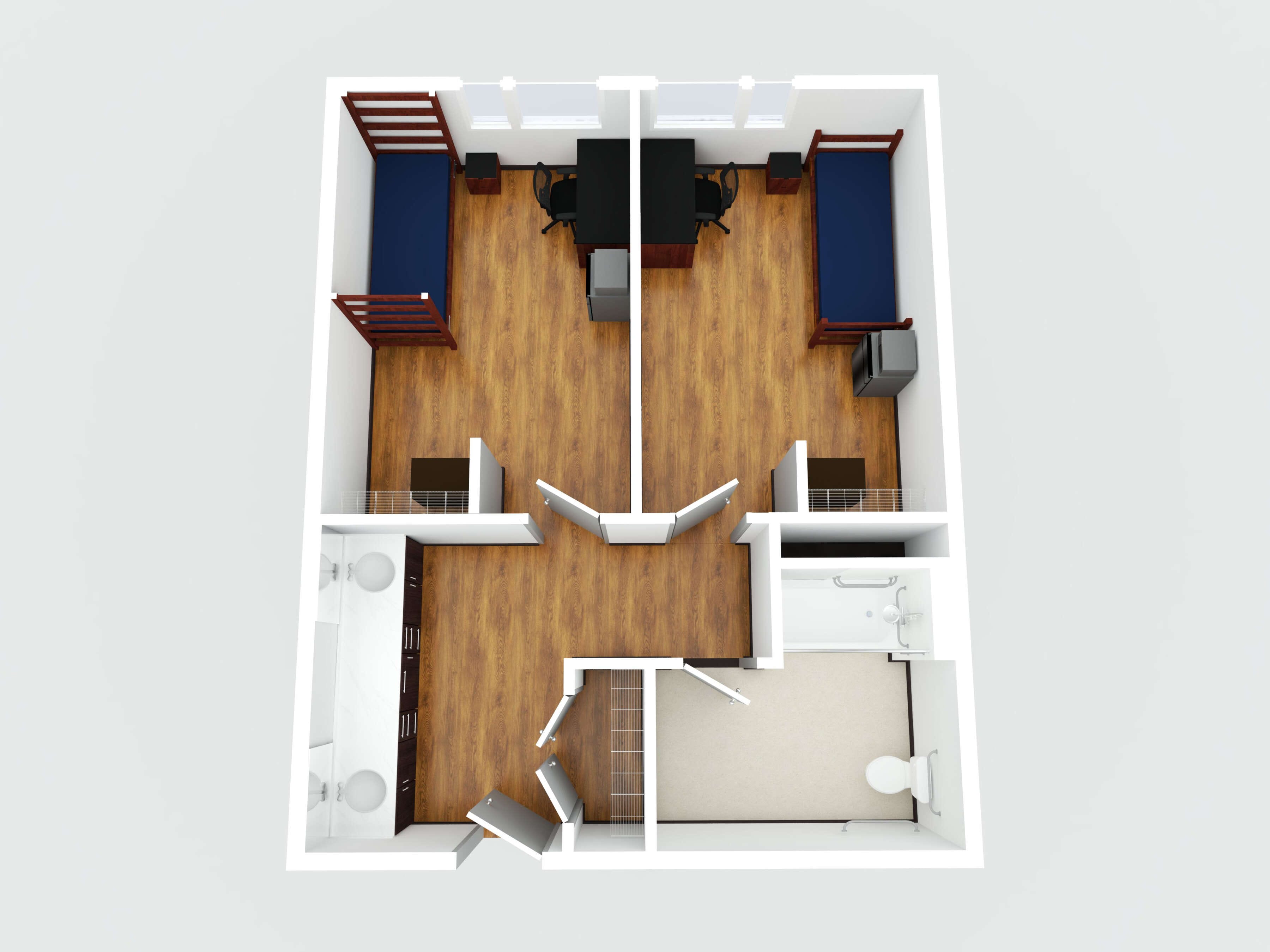 3D image render of a potomac place ADA suite