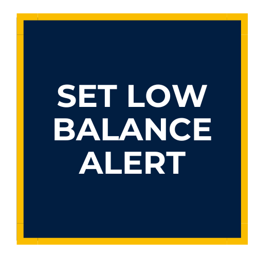 box for setting low balance