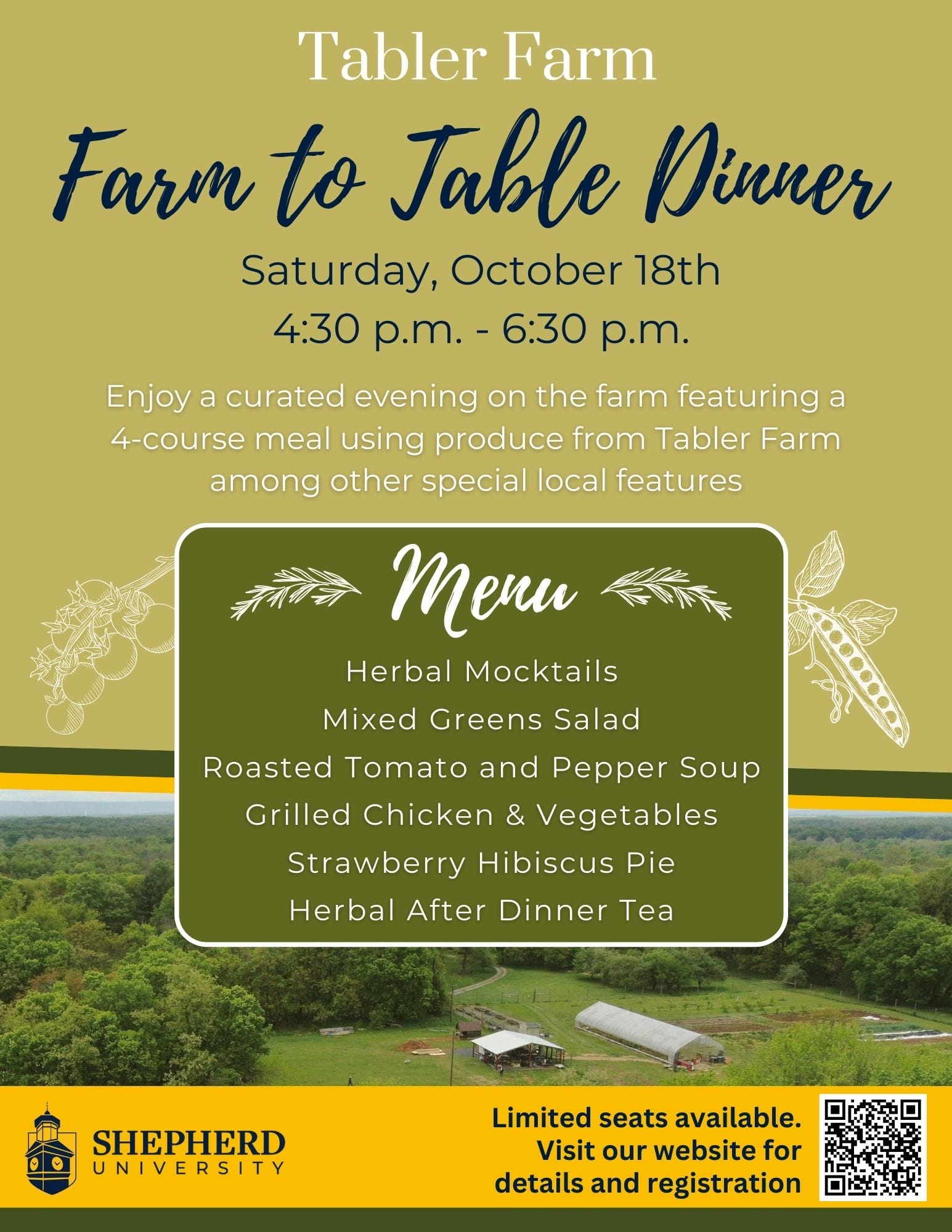 Tabler Farm to Table Dinner flyer