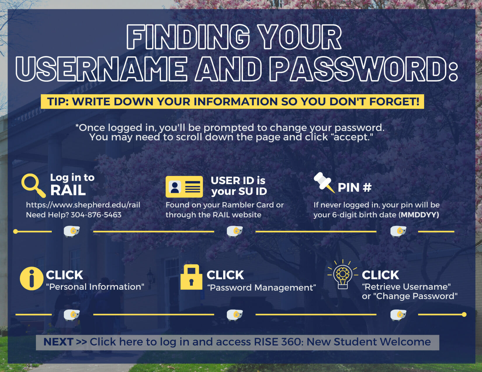 Shepherd University | Orientation | Rise 360 New Student Welcome