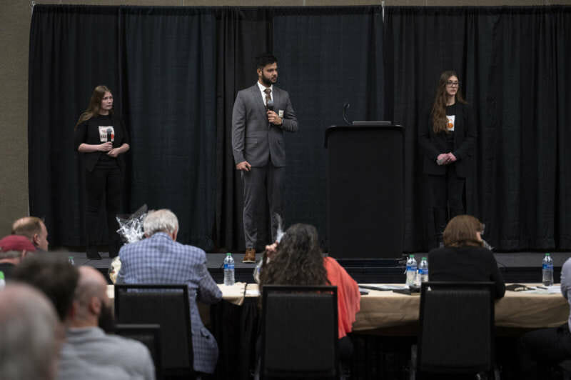 Bridging Innovation, Collegiate Business Plan Competition finals at the Charleston Coliseum & Convention Center in downtown Charleston, WV.  April 6, 2022.  (J. Alex Wilson)