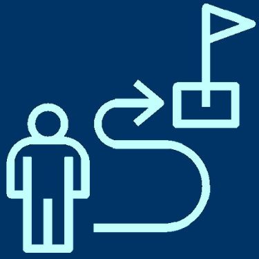 icon of person on a path