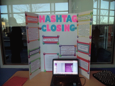 A slideshow featuring pictures of the Literacy Leaders Conference poster presenters.