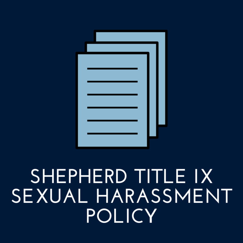 Shepherd Title IX Sexual Harassment Policy 
