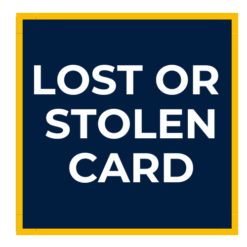 box with lost or stolen card