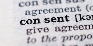 Dictionary page with word "con-sent"