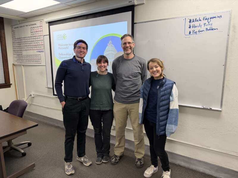 Left to Right: Diego Tovar (RCC), Sydney O’Shaughnessy (RCC/Shepherd), Dr. Jeffrey Groff (Shepherd), Joy Reeves (RCC)