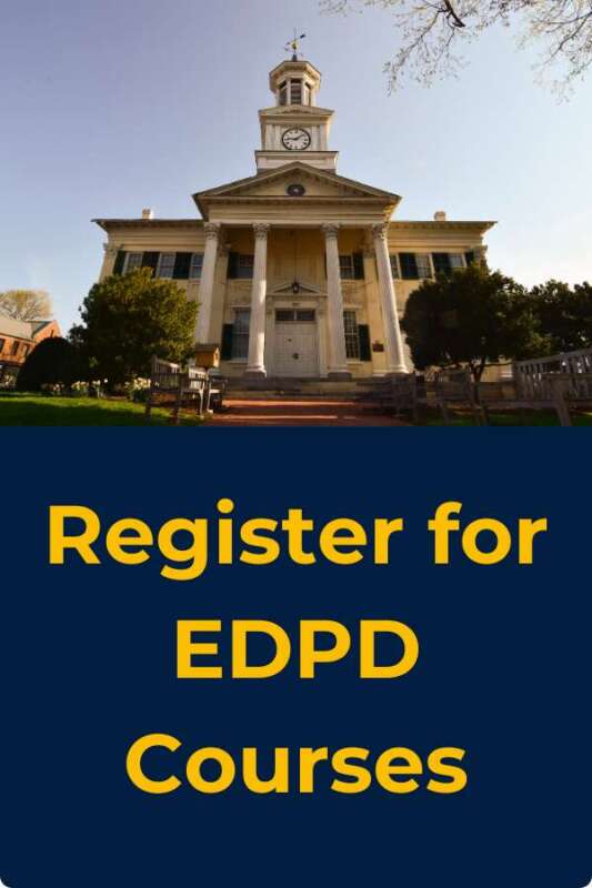 Register for EDPD Courses Button