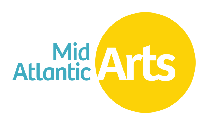 Blue and yellow MId Atlantic Arts Foundation Logo 